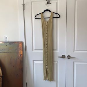 The Line by K, Gabbi dress, beige rib midi